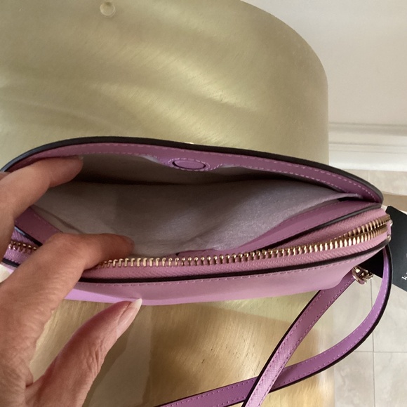 Kate Spade Cameron Street Hilli Leather Berry Crush Lavender Dome Crossbody Bag - Picture 9 of 14